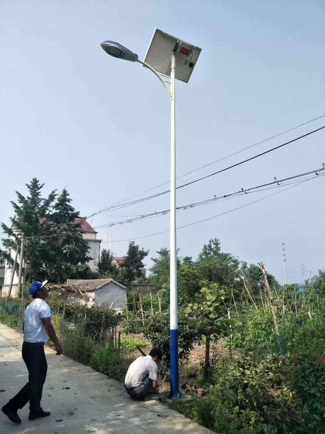 8米60W安徽阜阳锂电太阳能路灯3